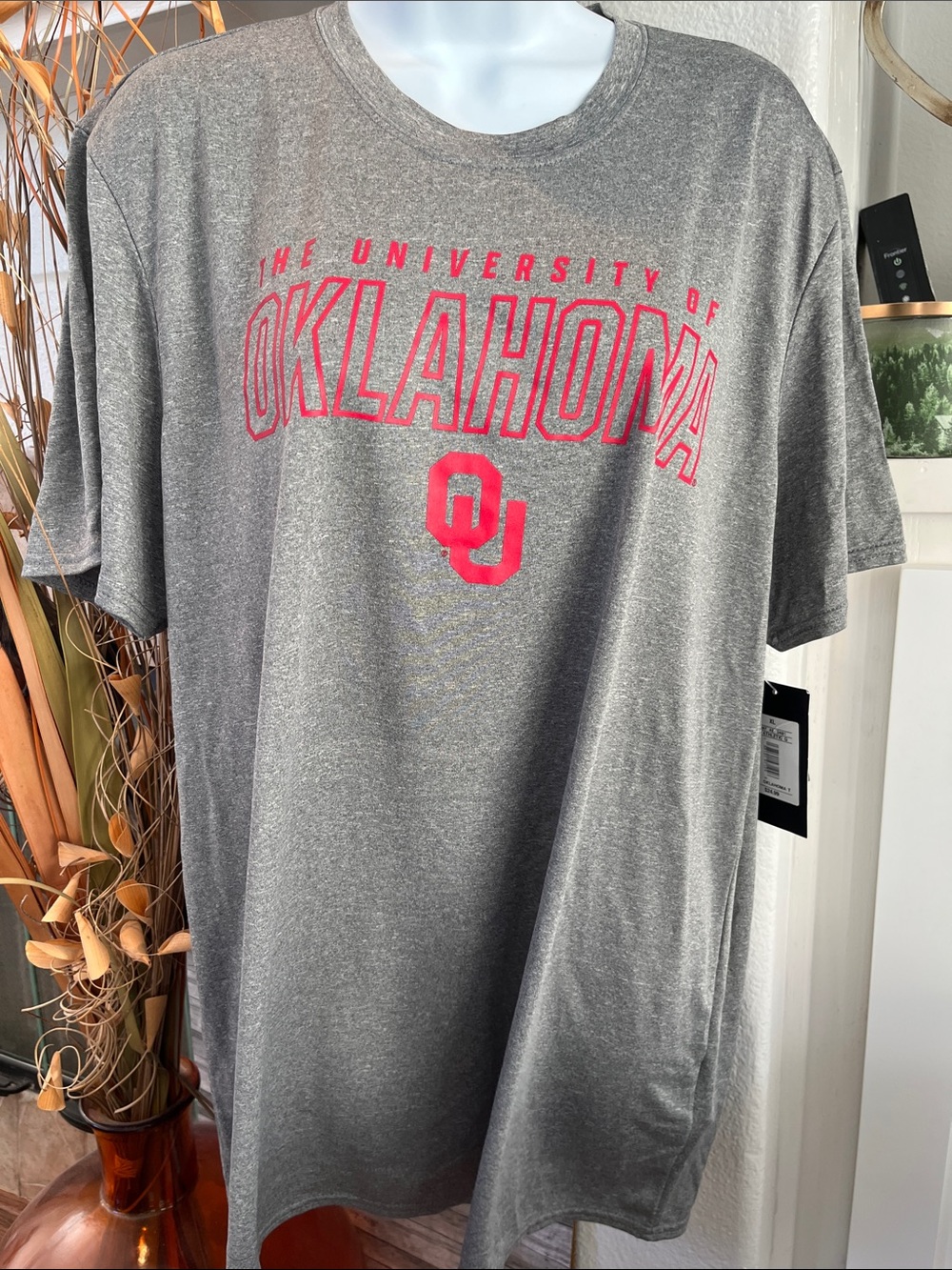 University of Oklahoma Gray T-Shirt with Red Logo